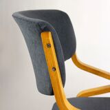 Chaises tchèques en contreplaqué plié de Holesov, années 1970, ensemble de 4