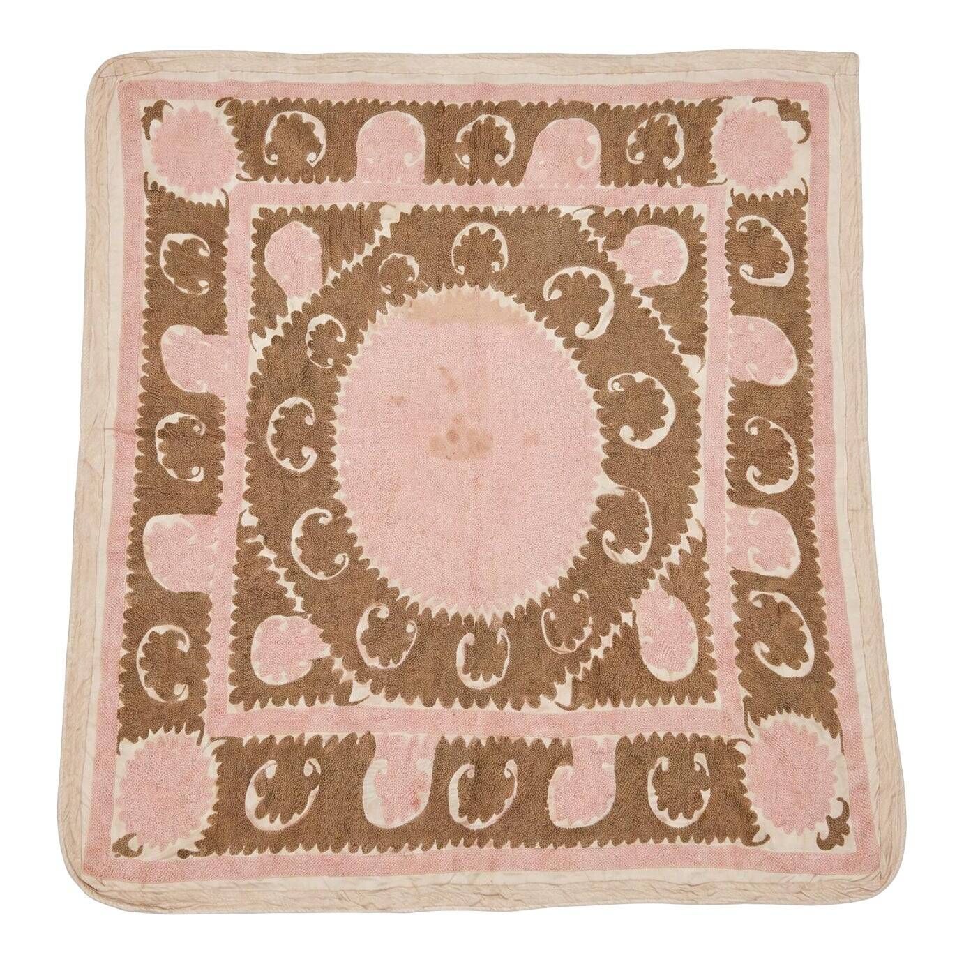 Vintage hand-embroidered tablecloth 137x142 cm