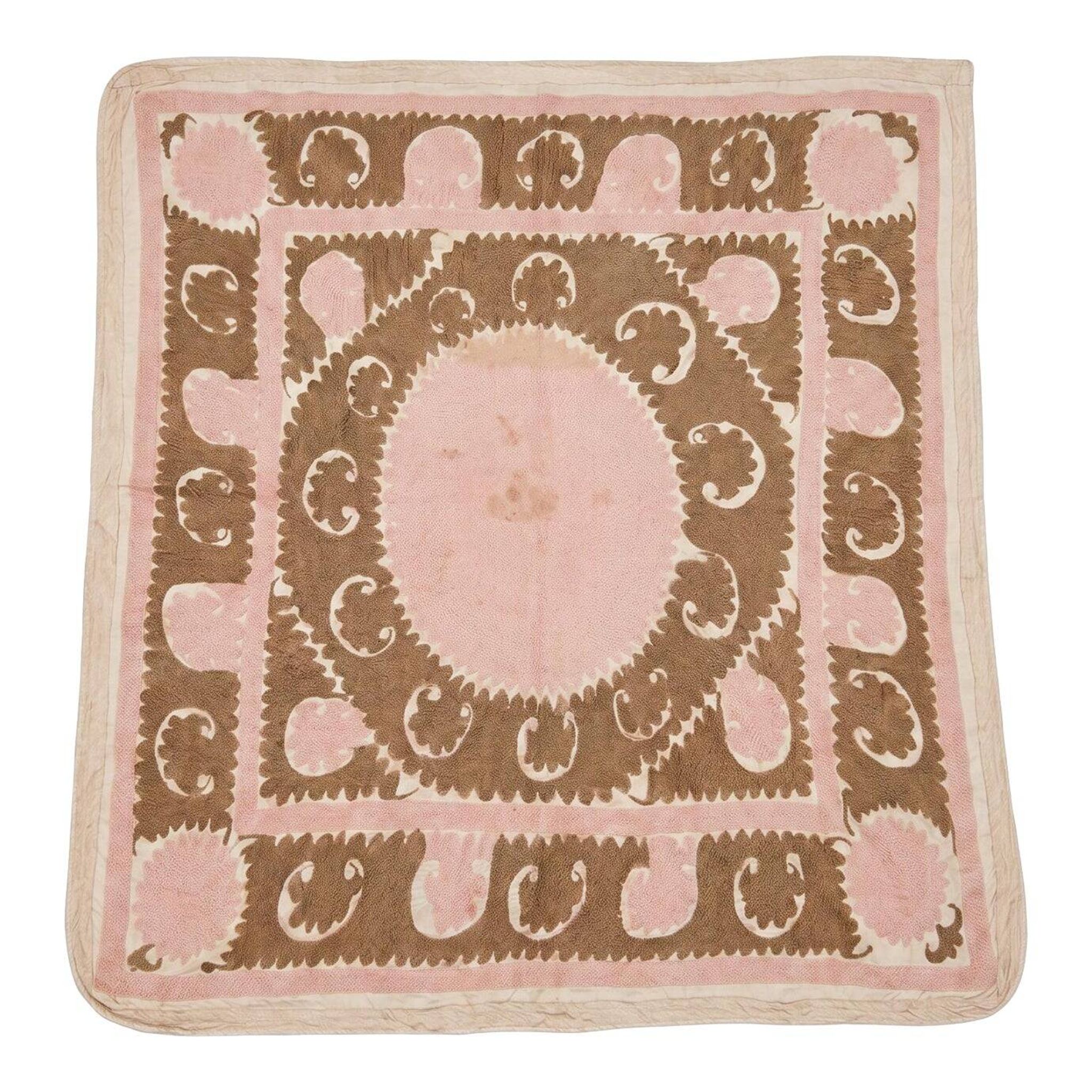 Vintage hand-embroidered tablecloth 137x142 cm