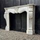 Regency style fireplace in white Carrara marble, circa 1880