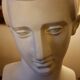 Art deco full plaster bust of a young man