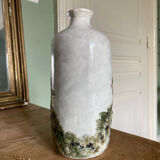 Handcrafted ceramic vase village scene Crete 70s