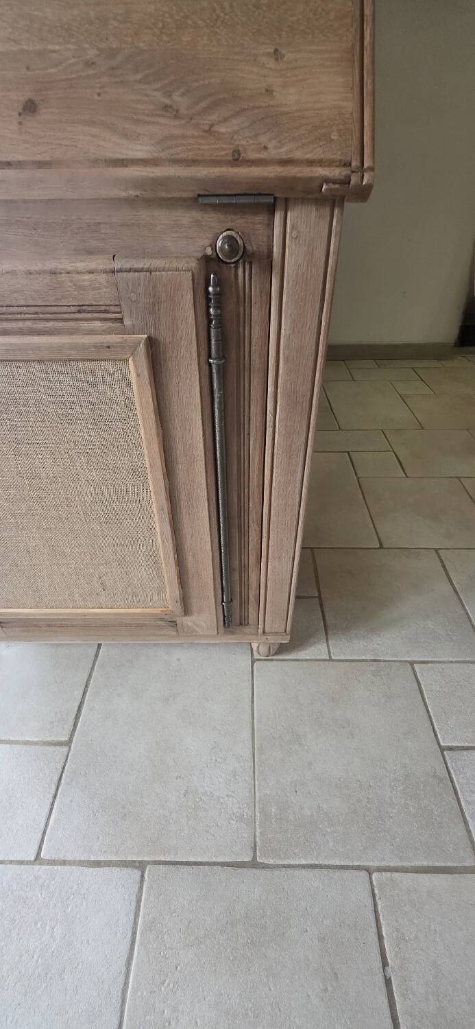 Vintage raw oak secretary