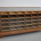 Antique British maple & oak haberdashery cabinet or shop counter, 1930s