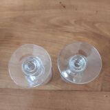 Set of 2 small antique liqueur glasses
