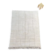 Tapis berbère graphique blanc 215x300 cm