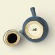 Grande cafetière à glaçure bleue mate, par Jean de Lespinasse, années 1950/1960