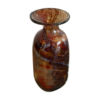 Vase Mdina 1970 en verre soufflé