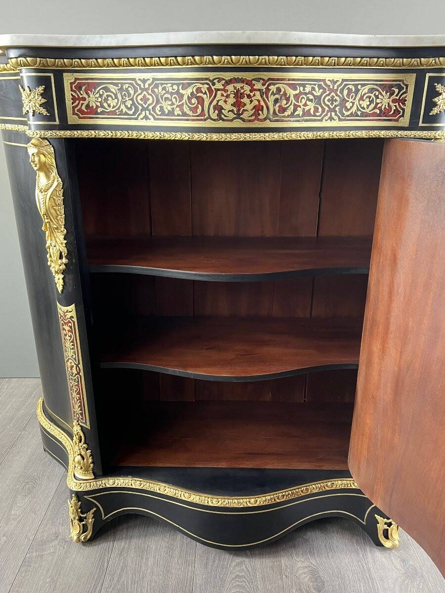 Pair of Boulle Marquetry Furniture Cabinets, Napoleon III Period
