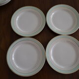 Assiettes à dessert Luneville, modèle régence