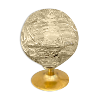 Amber glass globe lamp