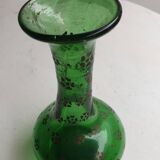Green blown glass vase early 20th century
