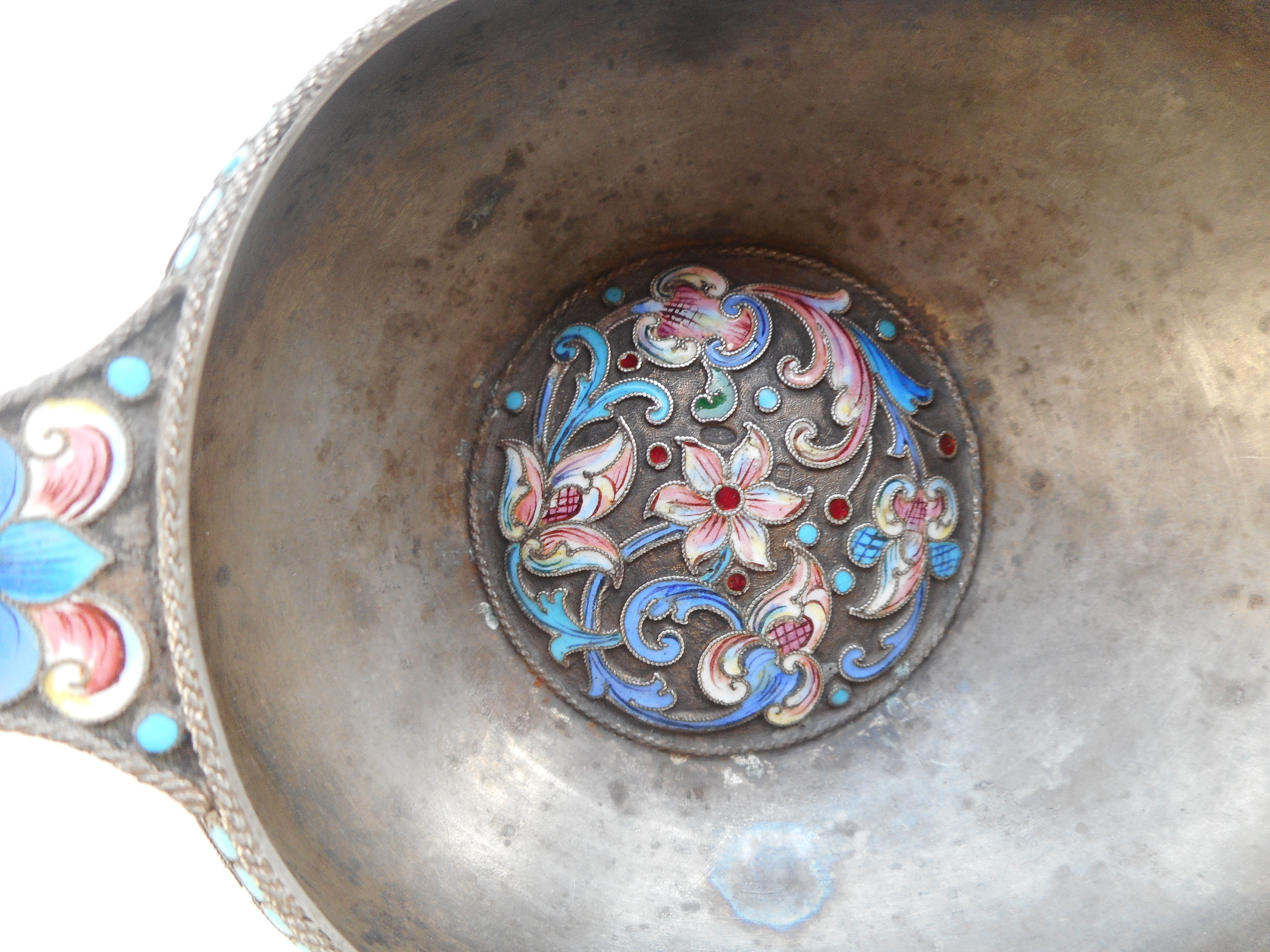 Russian enamelled kovsh