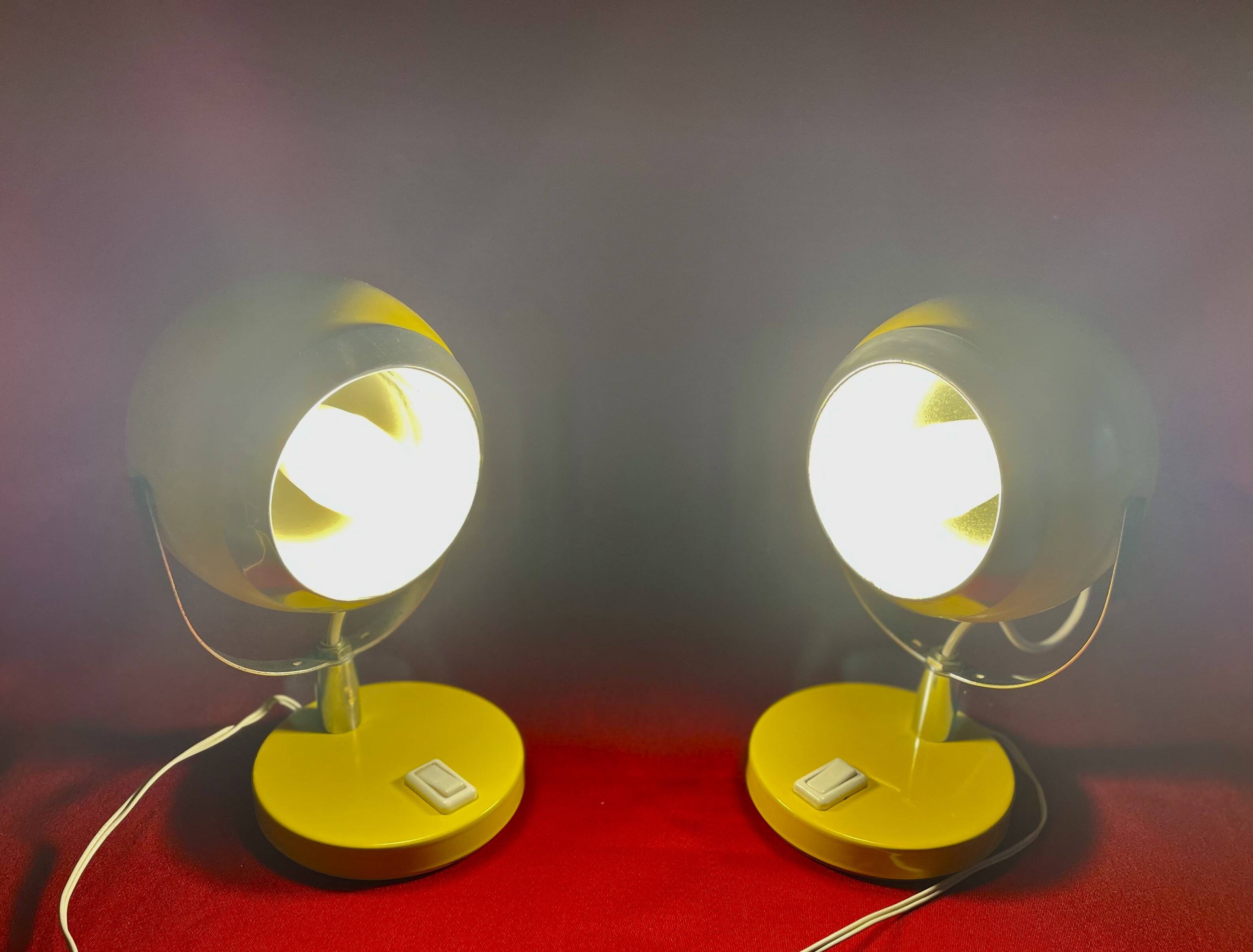 Pair of Eye Ball lamps, Space Age, 70s