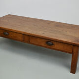 French xixth century farmhouse rustic oak coffee table