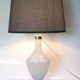 Glass table lamp in opal 1950