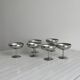 6 coupelles sur pied en inox style Letang Remy