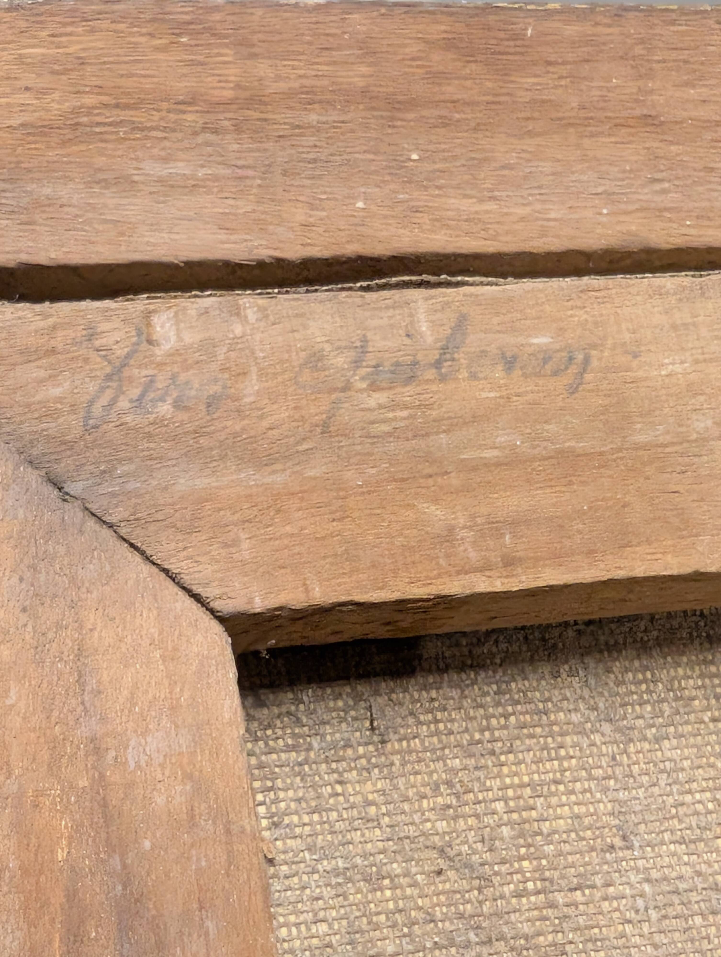 Old oil painting on canvas from the 19th/20th century.