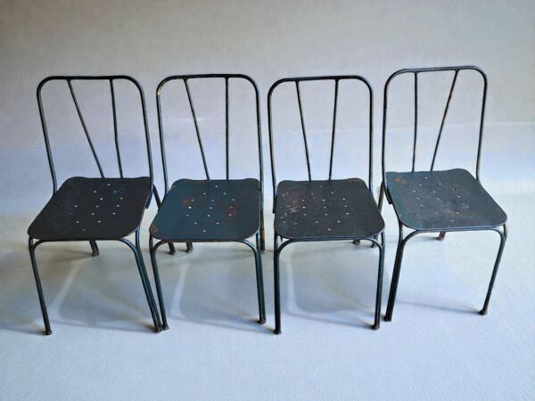 Chaises de jardin Parc et Jardin de Paris, 1950's (*4)