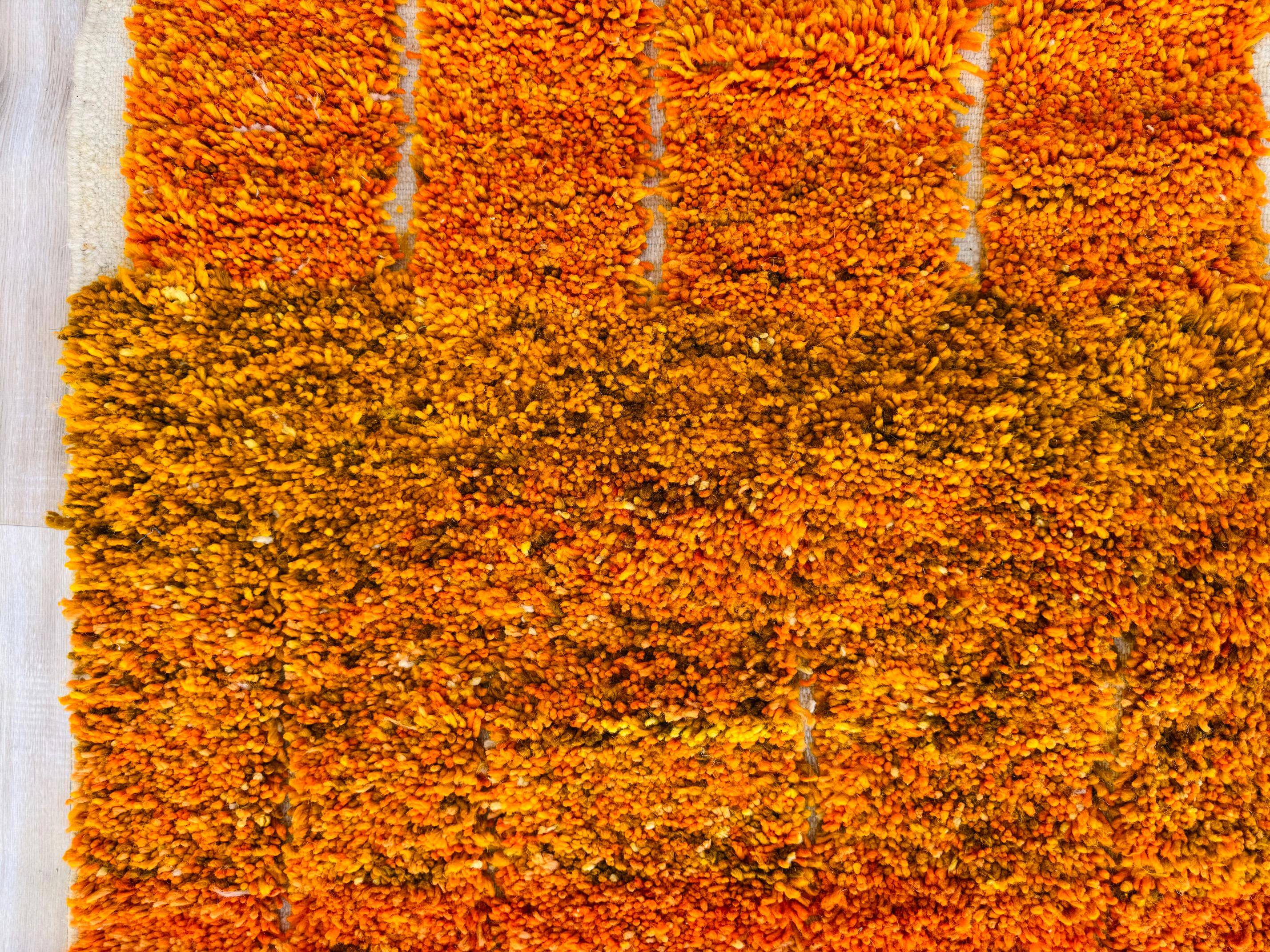 Handmade wool Berber rug 3 x 2 m