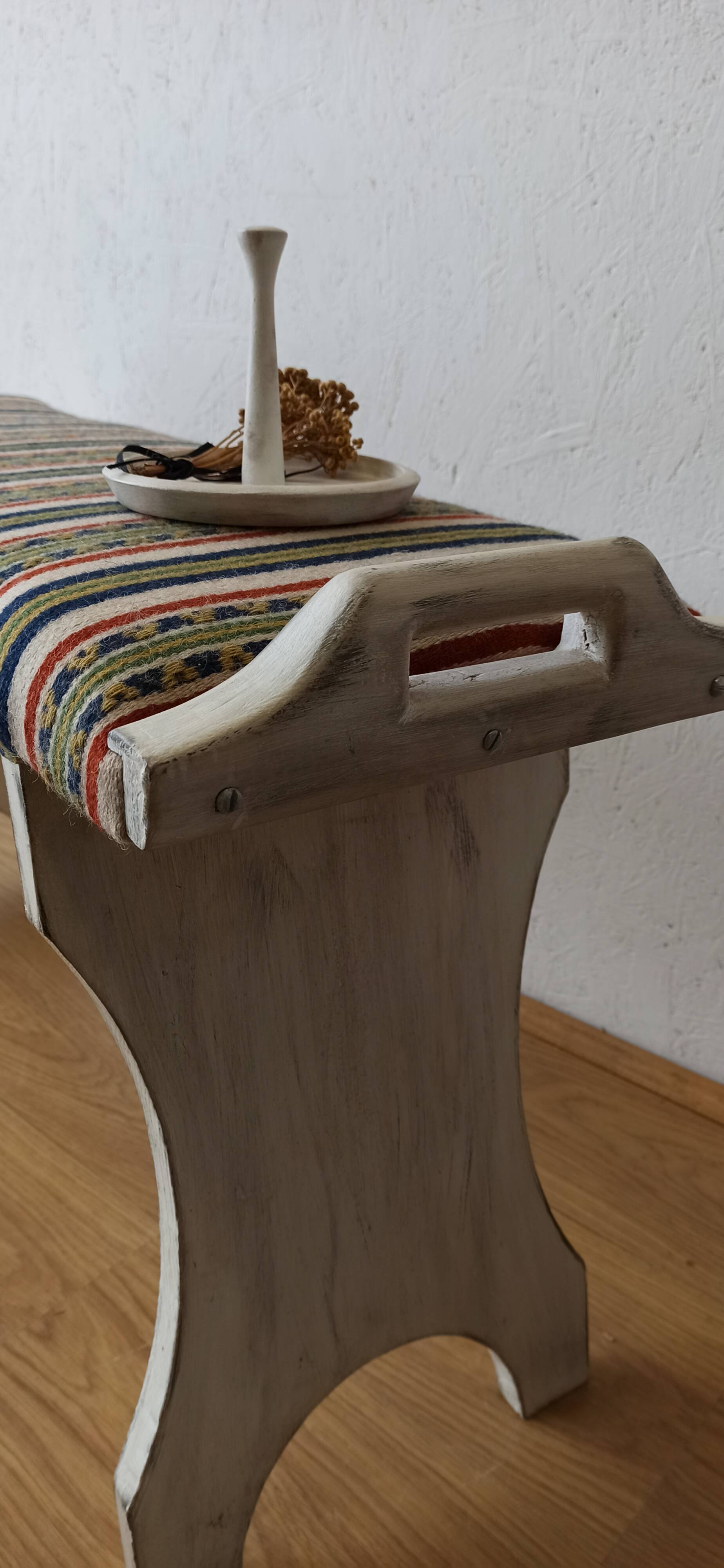 Wooden bench in vintage style.