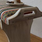 Wooden bench in vintage style.