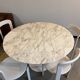 Florence Knoll round table, marble top and tulip base, circa 1960, Eero Saarinen
