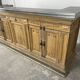 19th-century zinc and solid oak bar counter