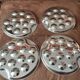 Set of 4 metal snail plates