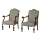 Pair of Art Nouveau armchairs, Danish cabinetry, early 20th century.