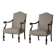 Pair of Art Nouveau armchairs, Danish cabinetry, early 20th century.
