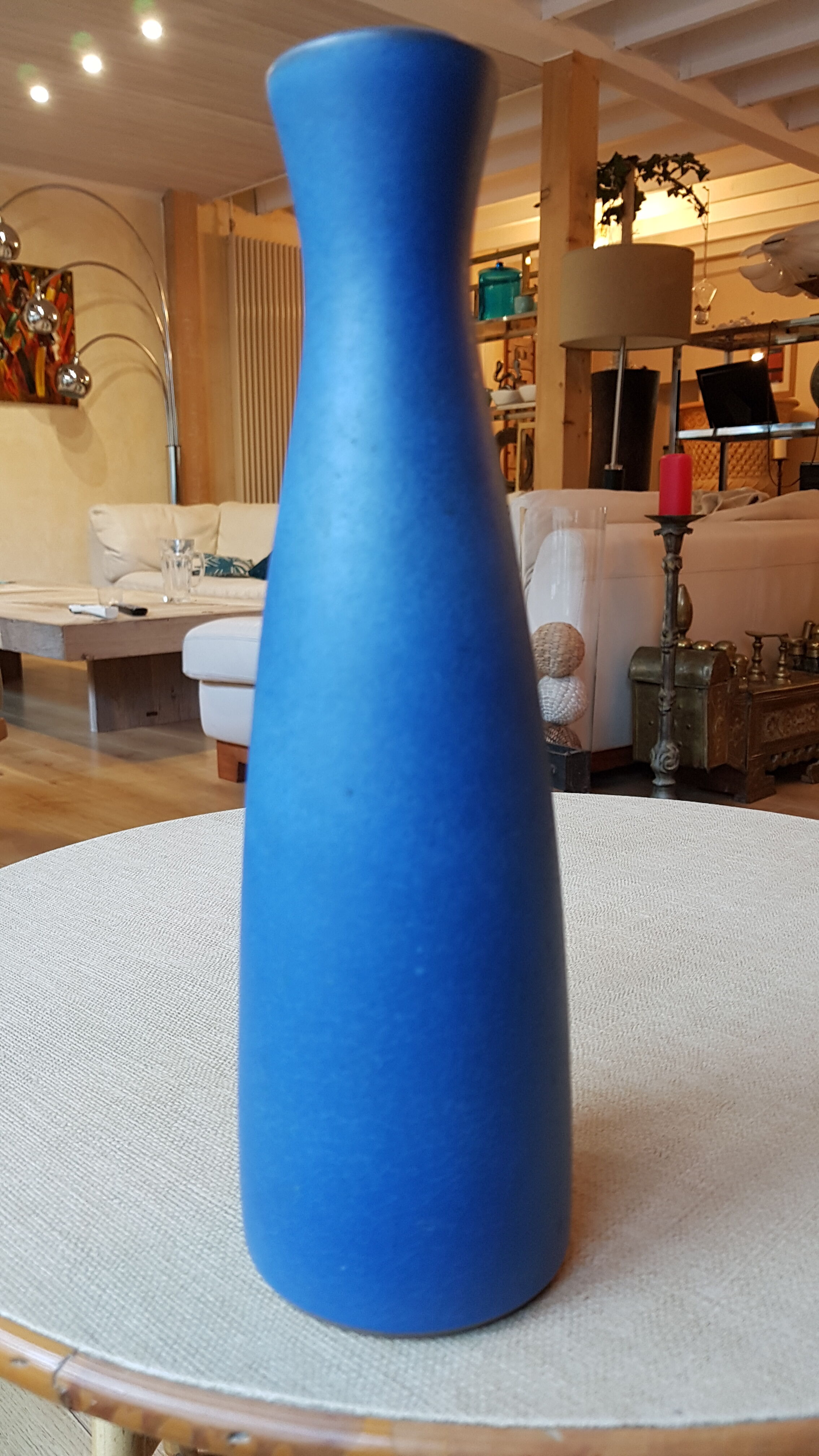 Blue soliflor ceramic vase