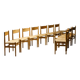 CH36 dining chair, matched, in soap-treated oak by Hans J. Wegner for Carl Hansen.