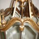 Corridor bronze & bevelled glass hanging lamp