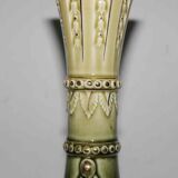 Pair of art deco soliflore vases in slurry