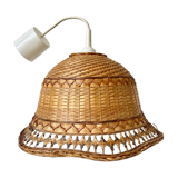Vintage wicker pendant lamp