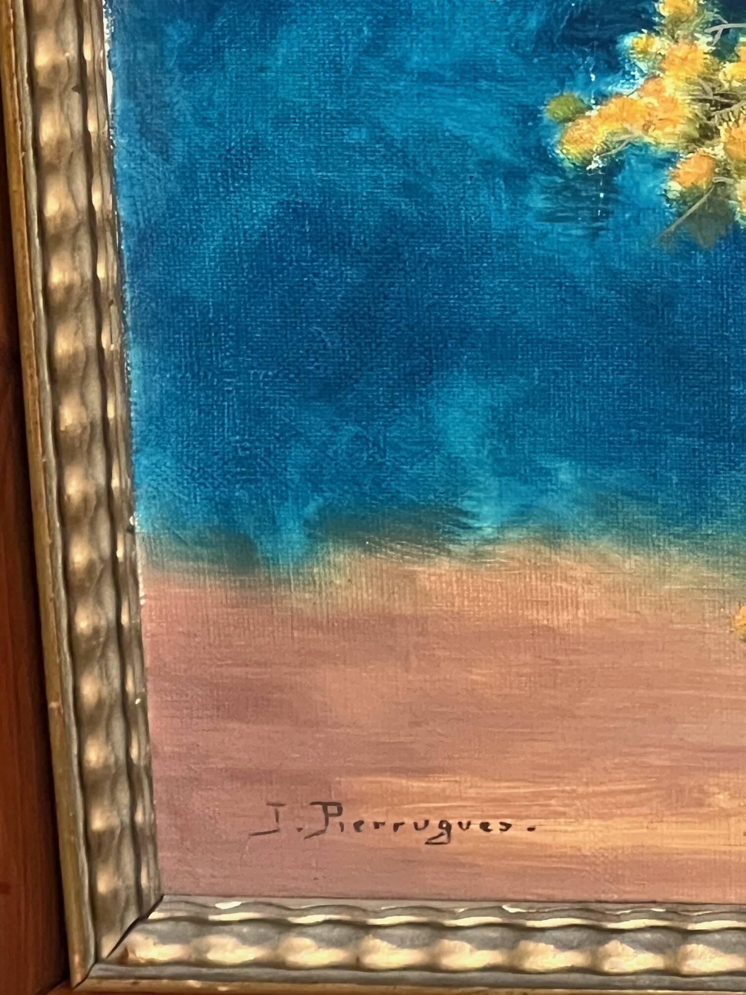 Jules-Joseph Pierrugues (born in 1866). "Still Life with Mimosa."