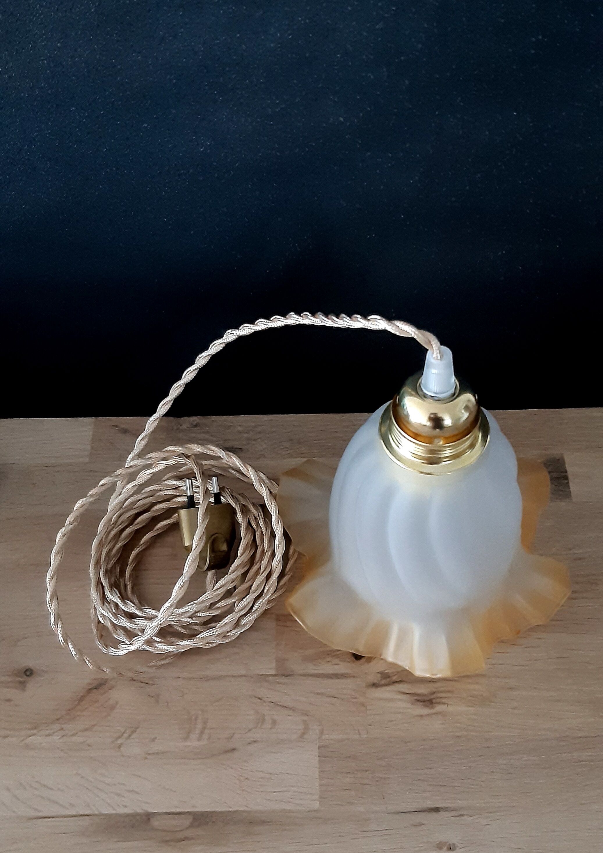 Vintage tulip hand lamp