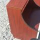 Pair of design bedside tables in orange resin rosewood with white melamine from the 70s