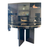 Table prestige extensible laqué noir et doré