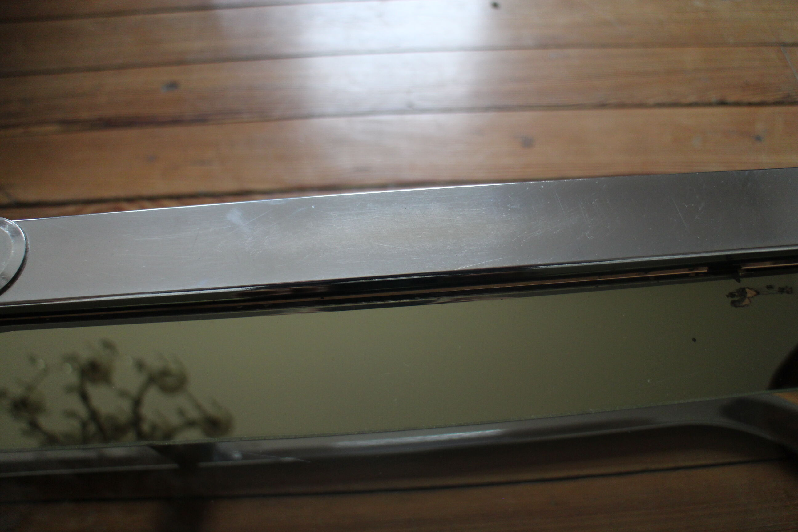 Coffee table chrome and smoked glass