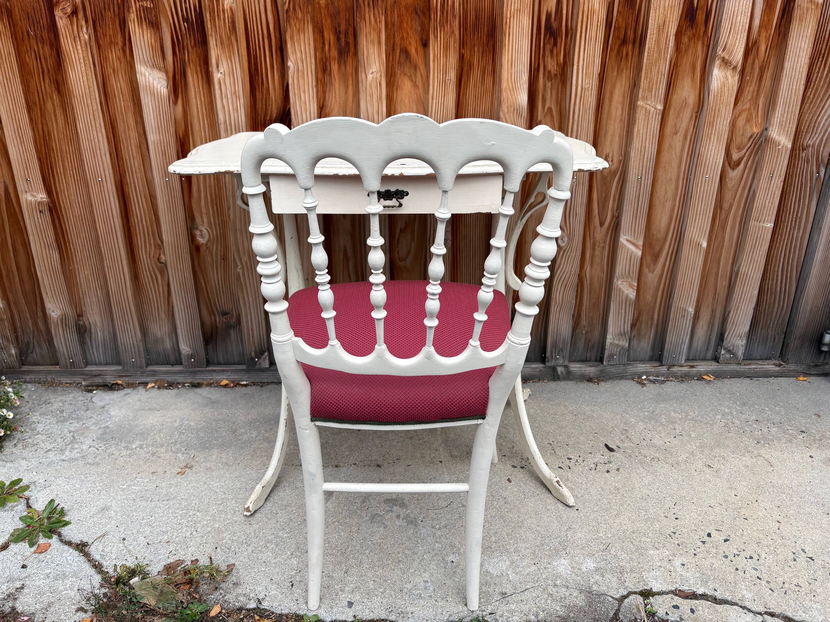 Antique dressing table with Napoleon III style chair