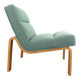 Danish Plywood Lounge Chair by Magnus Olesen,  in mint bouclé