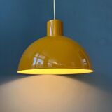 Yellow enamel pendant lamp by Joe Hammerborg for Fog & Mørup