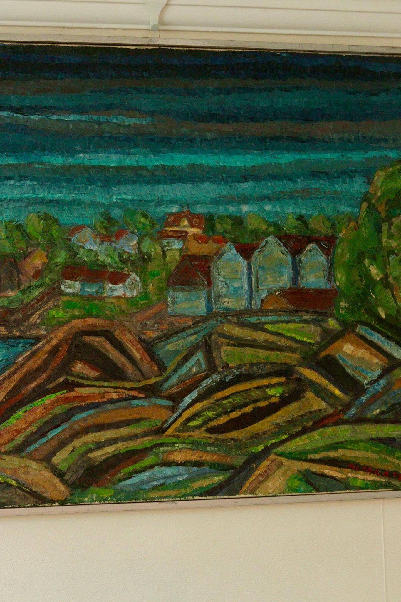 Huile sur toile « Vue » d'Alvar Andersson