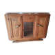 Buffet chêne 3 portes et son plateau en marbre
