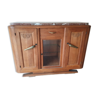 Sideboard oak 3 doors + top MARBLE