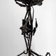 Wrought iron and glass paste chandelier, Art Deco, Muller Freres, Circa 1920