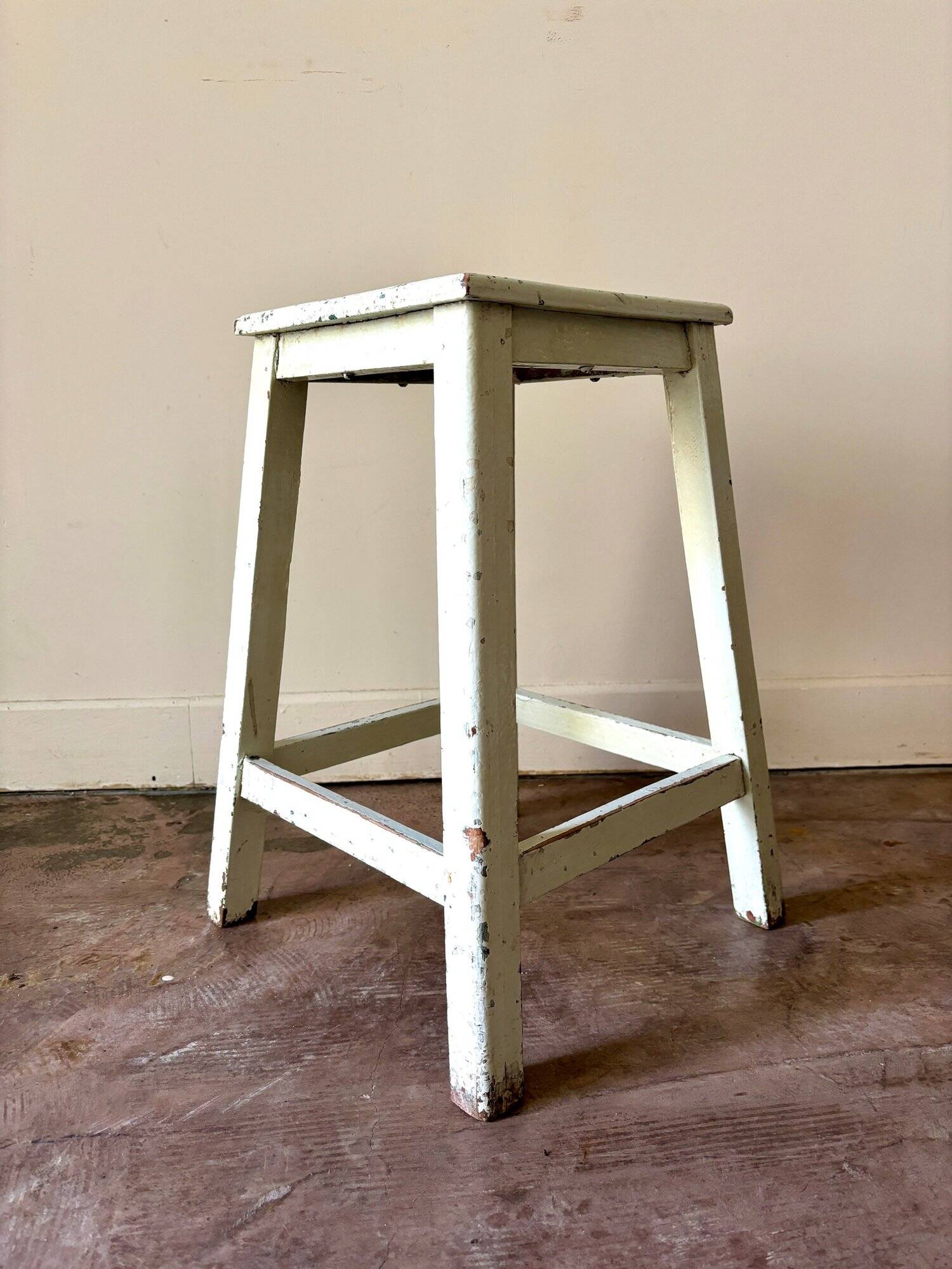 Water green wooden stool