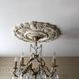 Bronze chandelier with tassels